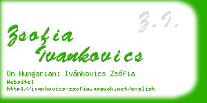zsofia ivankovics business card